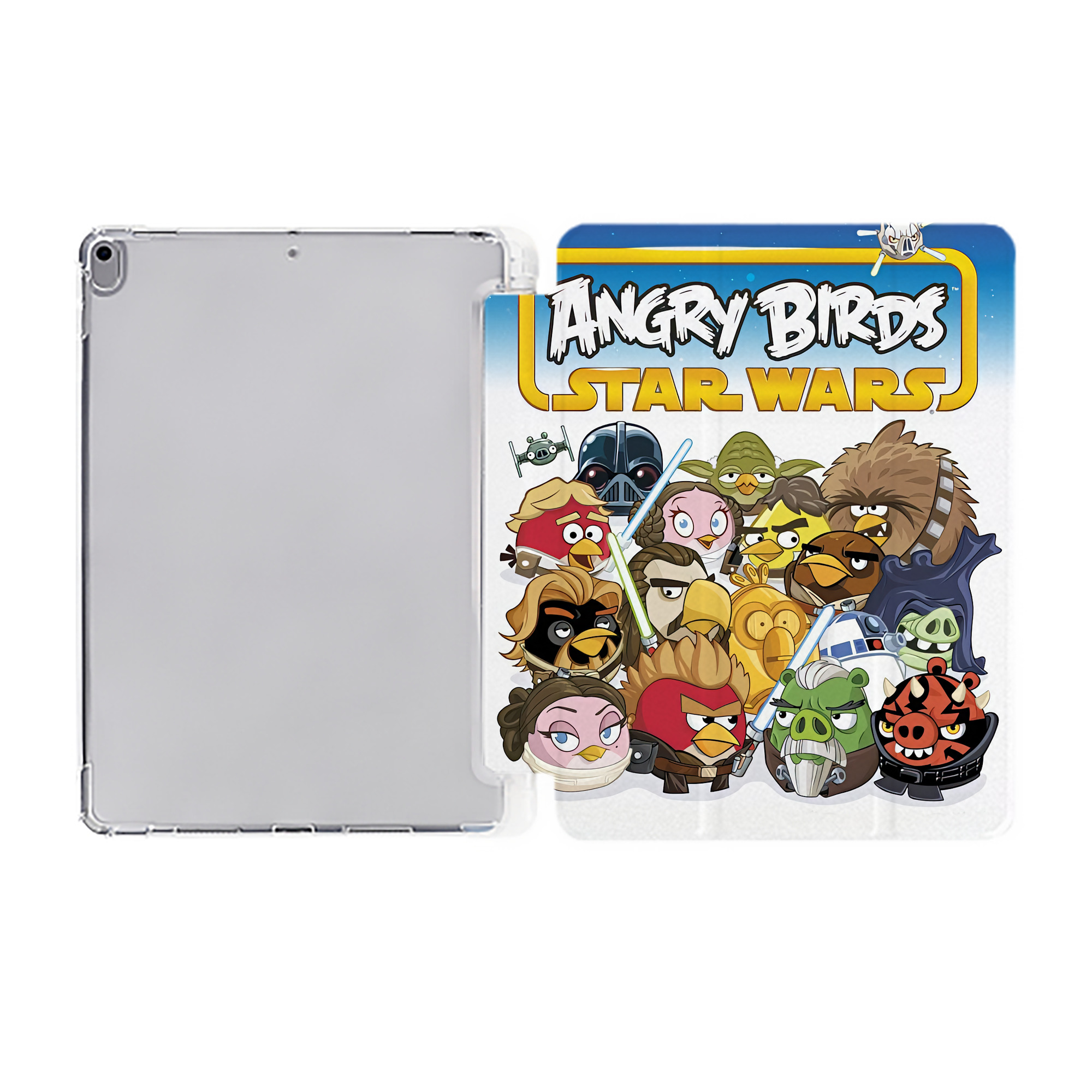 （画像用） Angry Birds アングリーバード IPad ケース ペン収納付き 三つ折りスタンド PUレザー×シリコン 対応機種9.5/10.5/10.9インチ